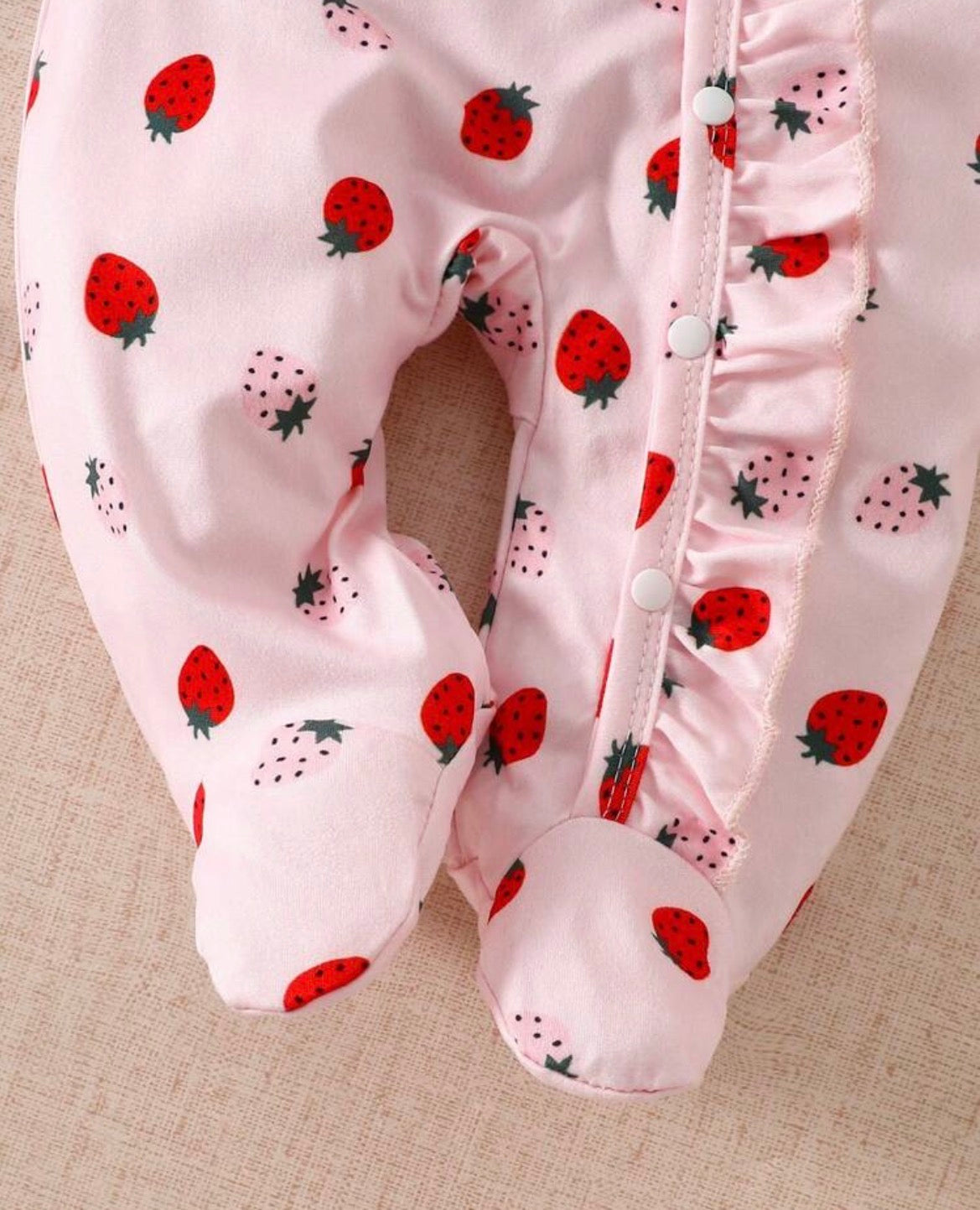 Bow print Romper with hat