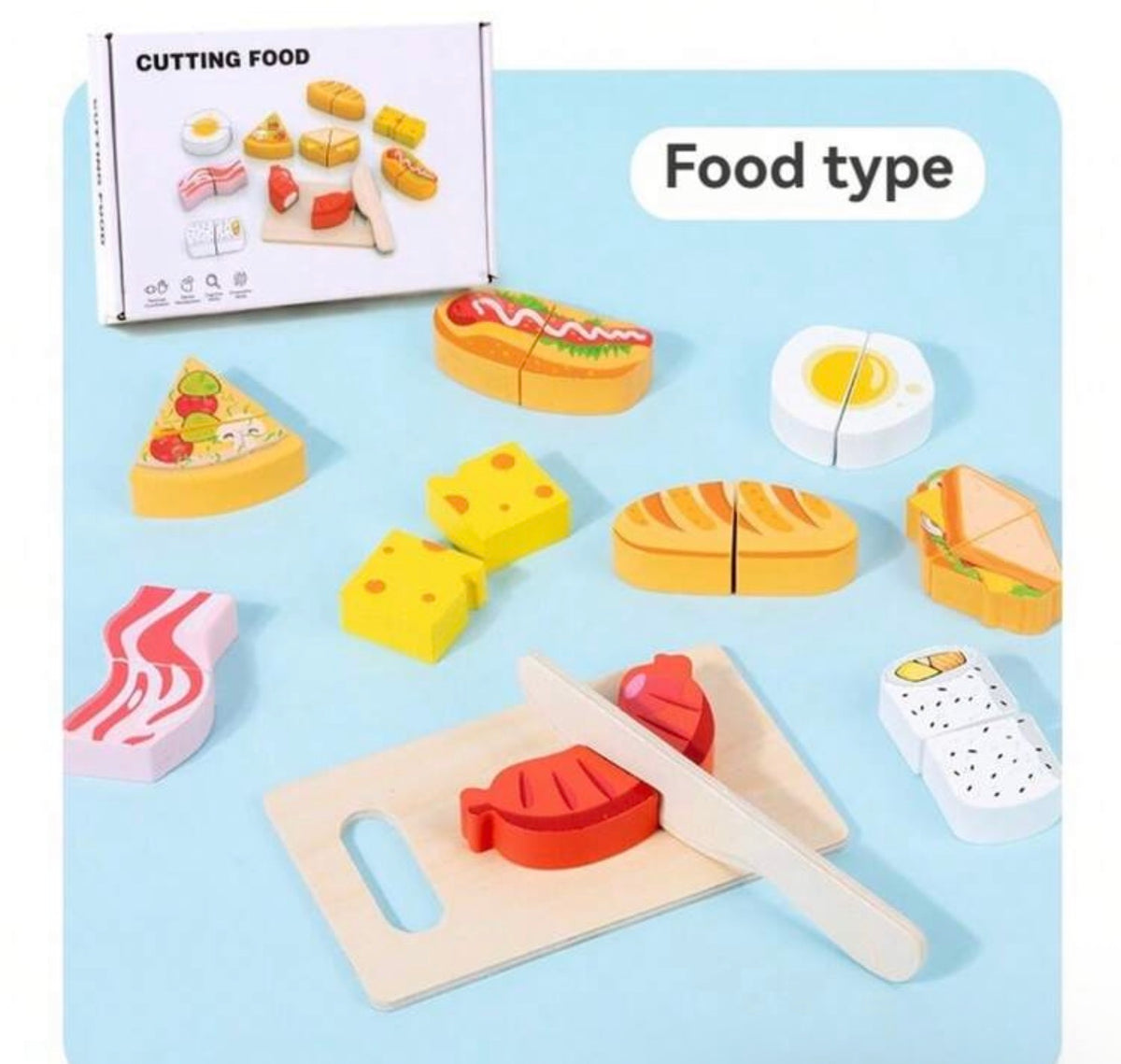 Children's Wooden Realistic Food Toys