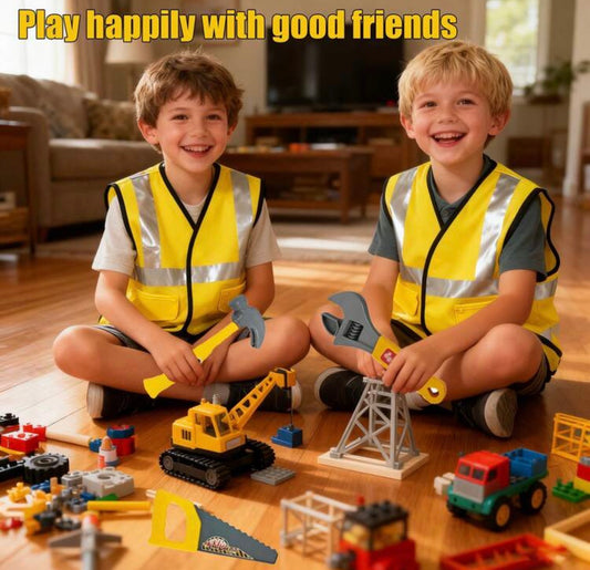 8pcs Kids Engineering Role Play Costume Set