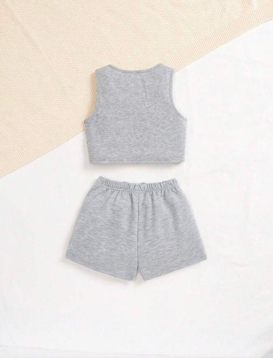 Casual Loose Solid Color 2 Pieces Set