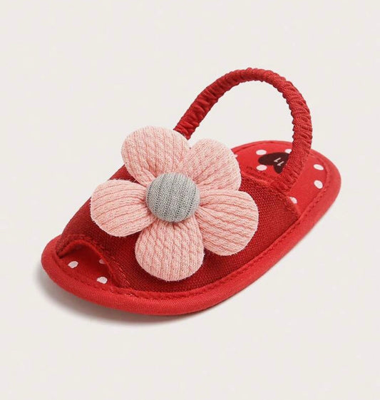 Sandals With Flower Bow Soft Bottom