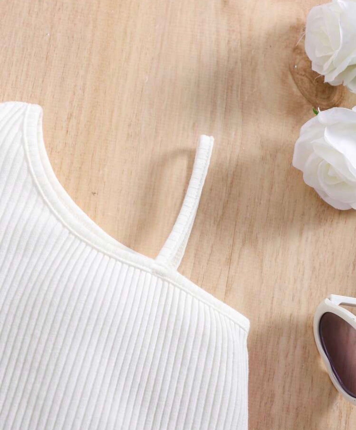 Ruffled Strap Knitted Bodysuit