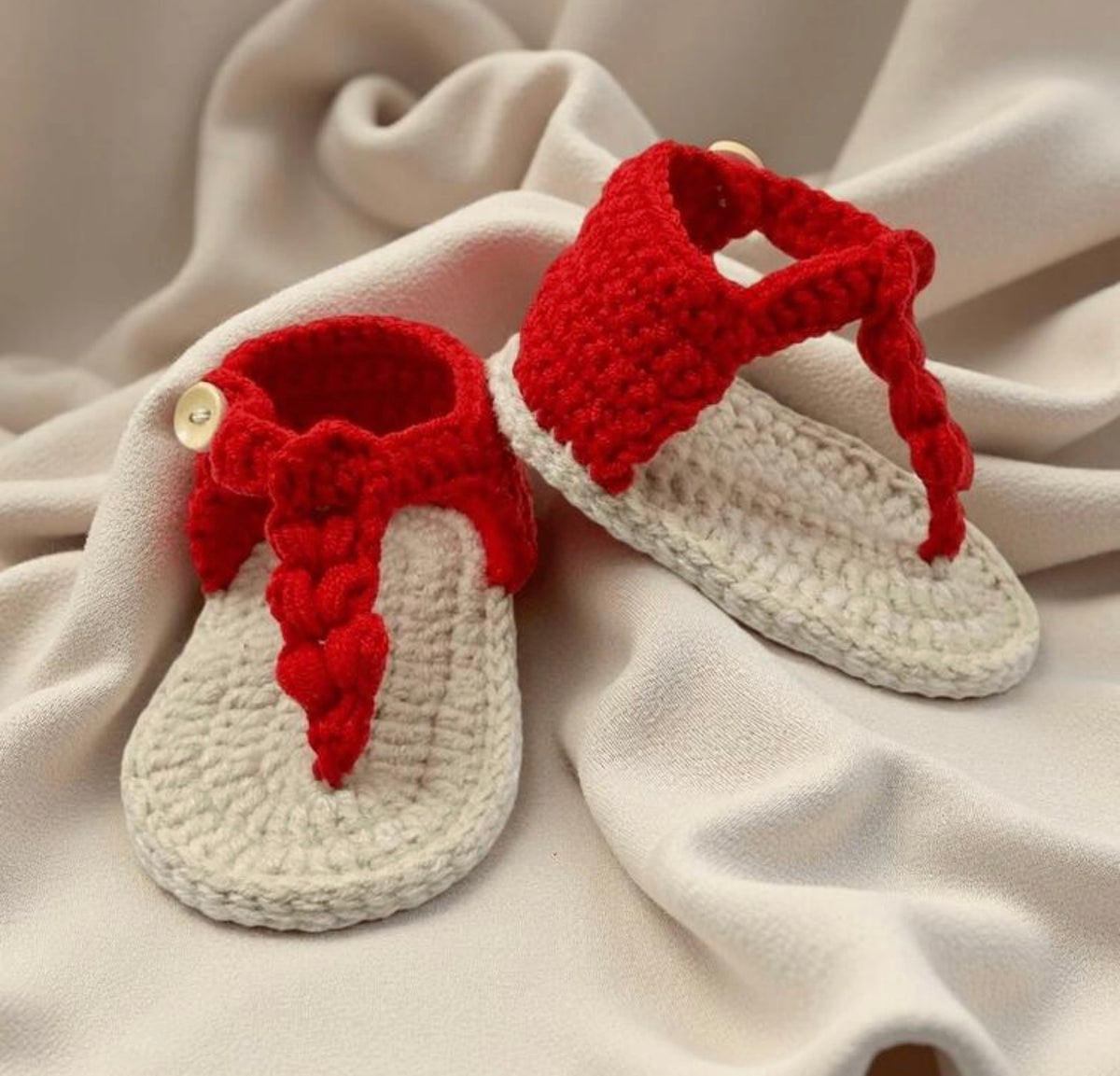 Red Crochet sandels