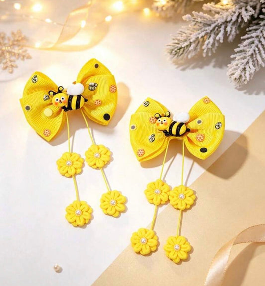 2pcs Ladybug Decorative Bow Hair Clips