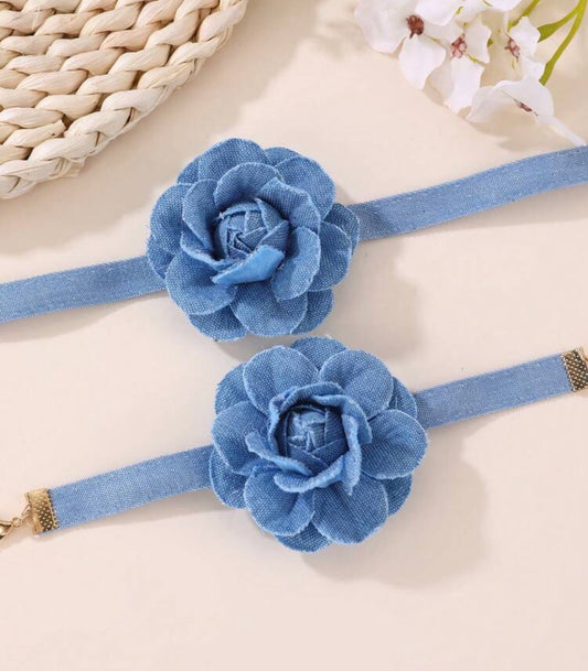 2pcs Girls Floral Pattern Necklace And Bracelet Set