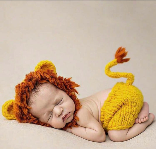 Yellow Little Lion Photography Cartoon Commemorative Clothes