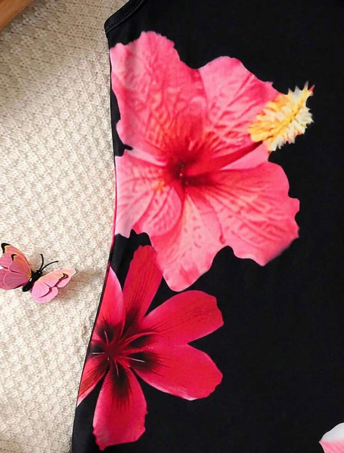 Floral Print Spaghetti Strap Dress