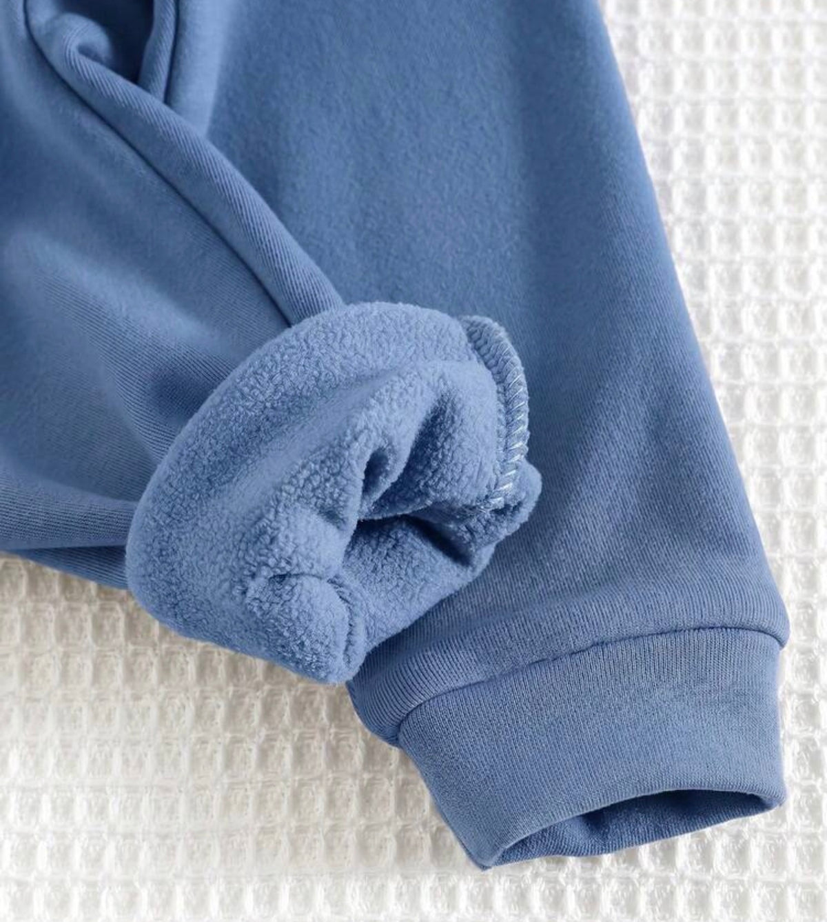 Cartoon Pattern Knitted Soft Leggings 2-Piece Set Blue Winter Comfy Versatile