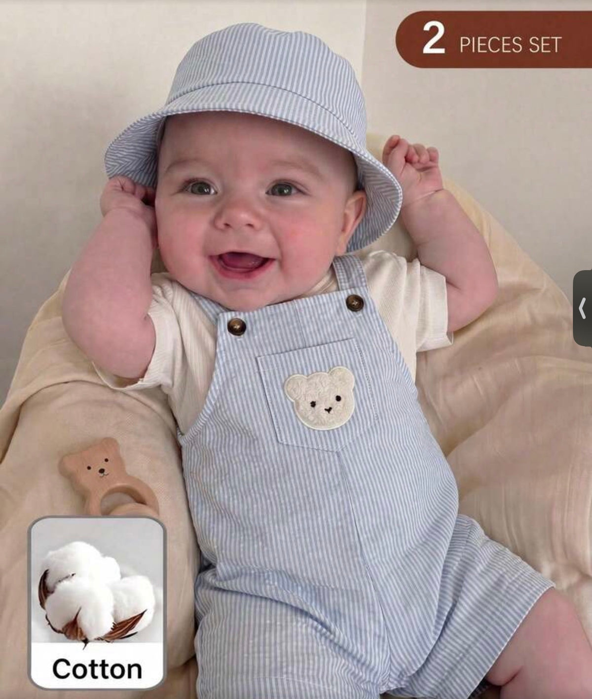 Baby Boy Patch Bear Patch Romper