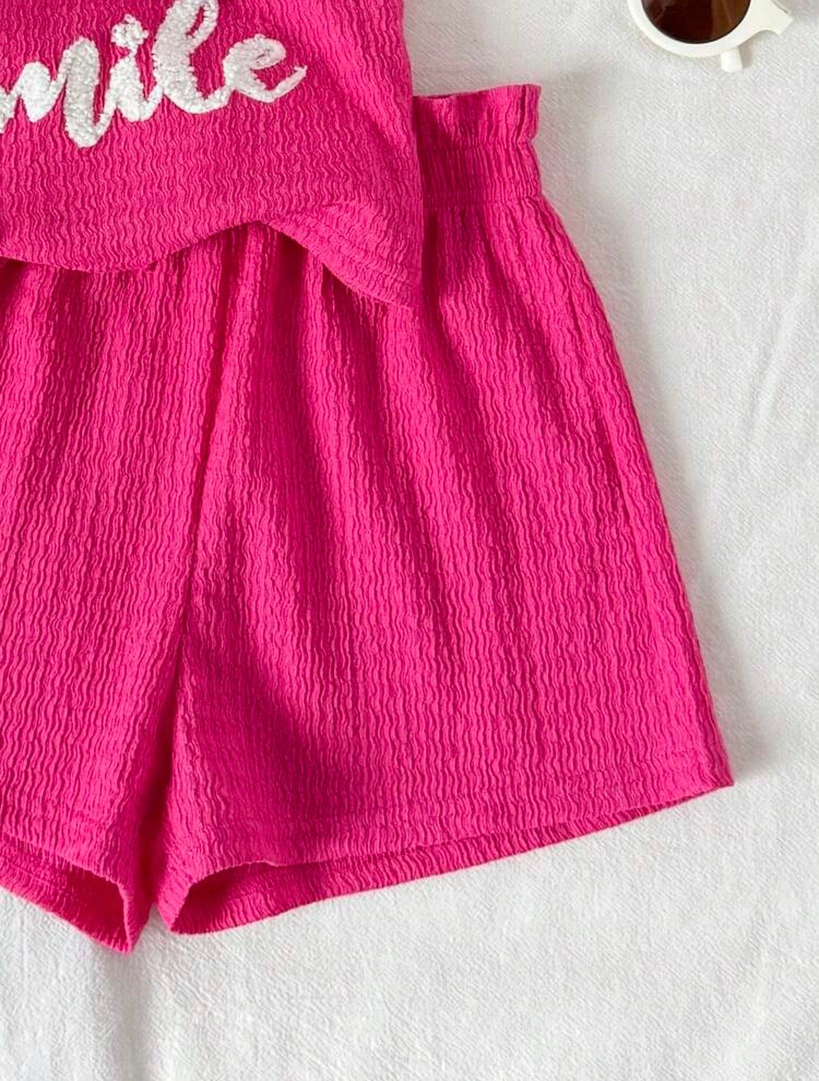 Criss-Cross Fitted Tank Top And Shorts Set