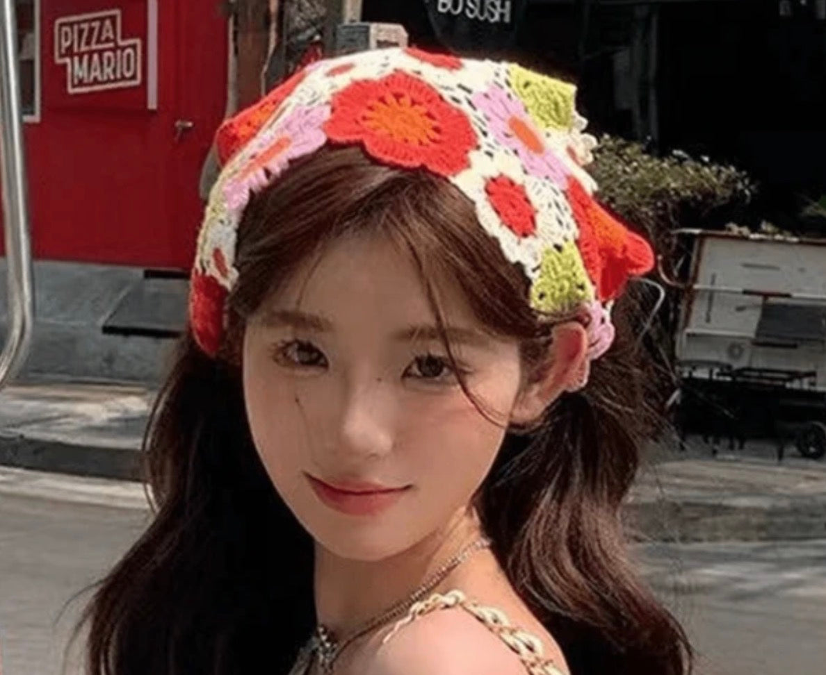 1pc Pastoral Style Knitted Headscarf