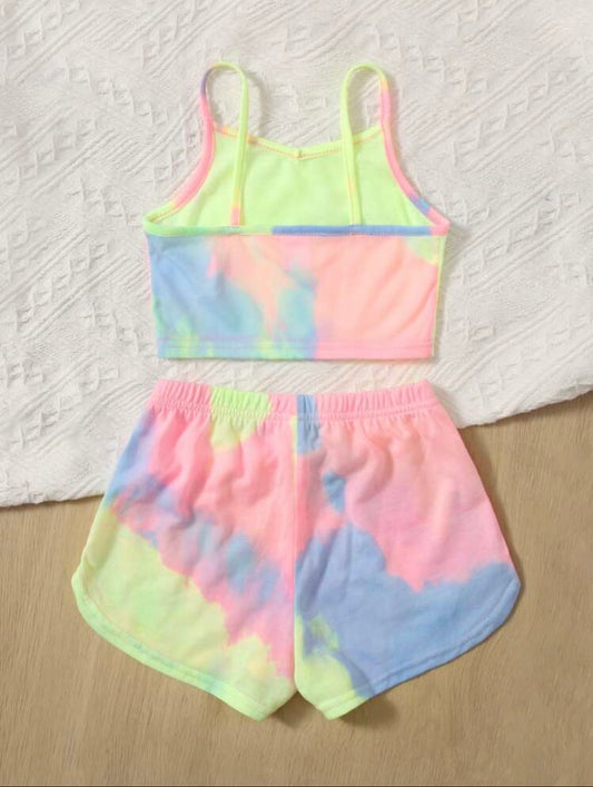 Tie Dye Cami Top & Dolphin Shorts