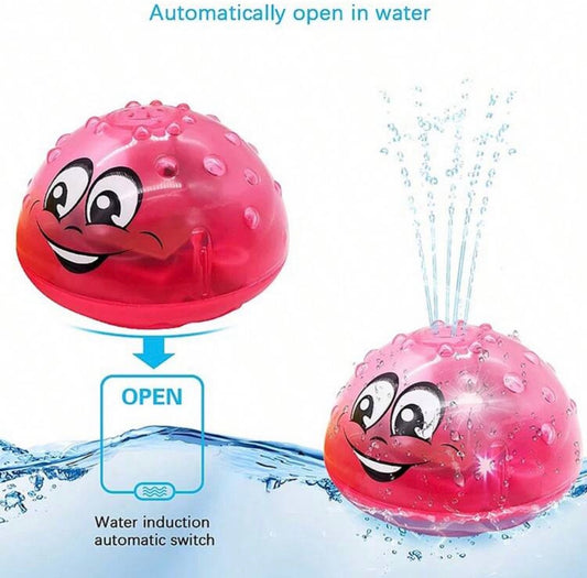 Bath Toy Ball Water Spray Light Rotating Shower Pool Toy Toddler LED Light