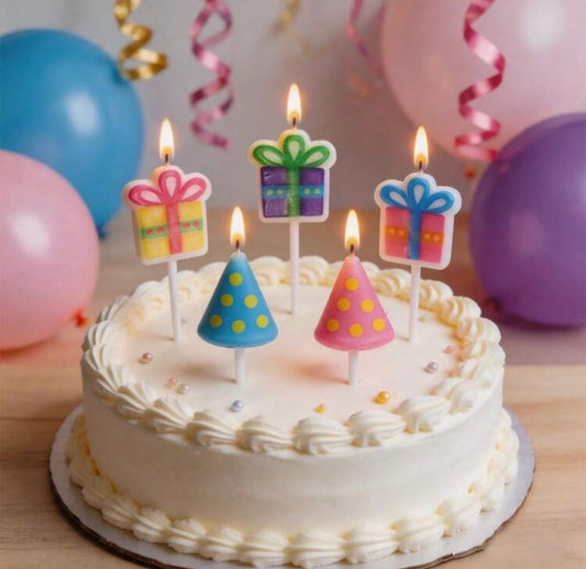 5pcs/Set Creative Cartoon Candy Color Gift Box Candles