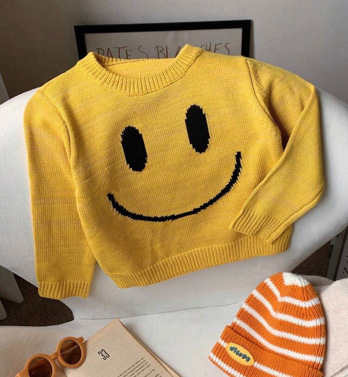 Autumn/Winter Yellow Baby Sweater Knitted Baby Sweater Fall