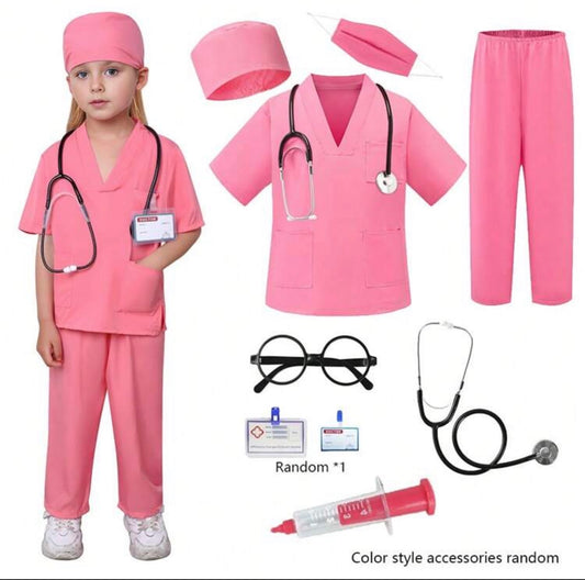 8pcs Kids Doctor Role Play Costume Set,