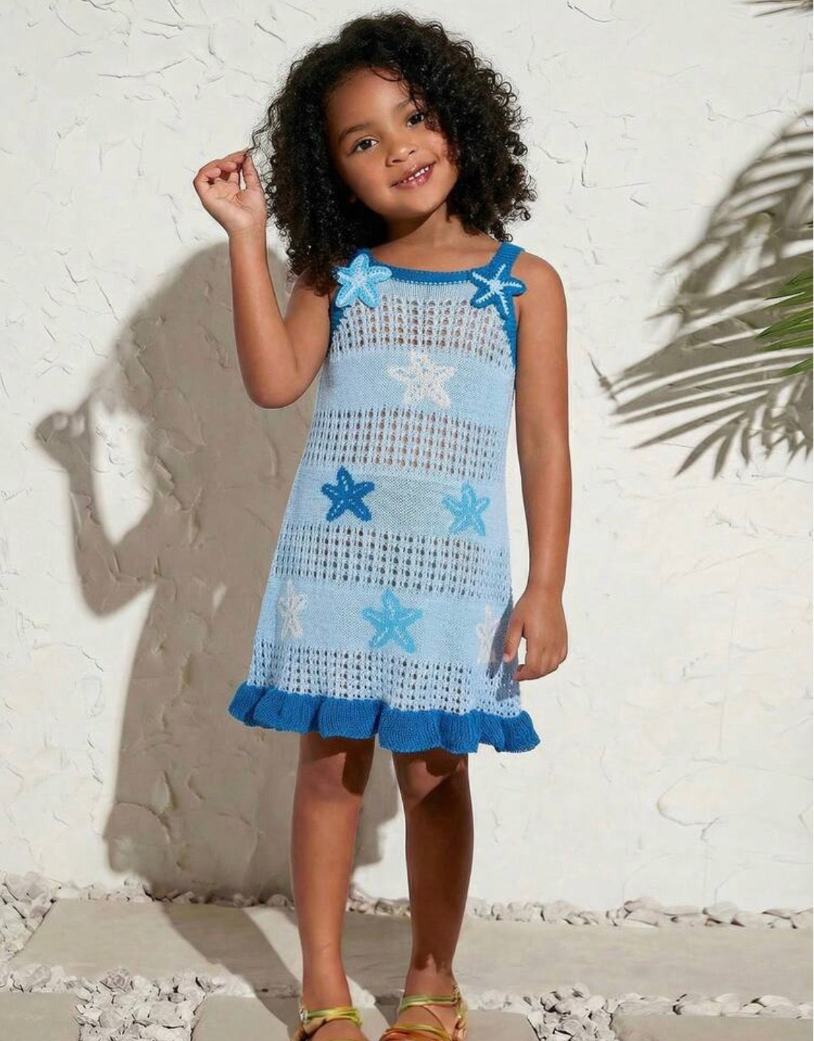 Starfish Jacquard Hollow Out Dress