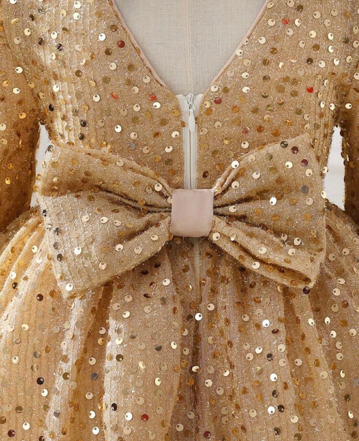 Glamorique Golden Sequined Dress