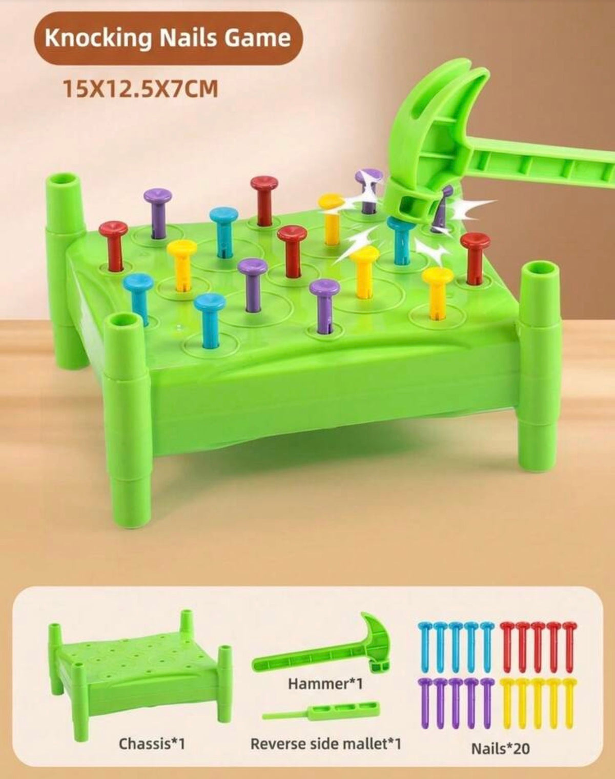 Nail Hammer Game, Exercise Hand Strength, Strength Training,