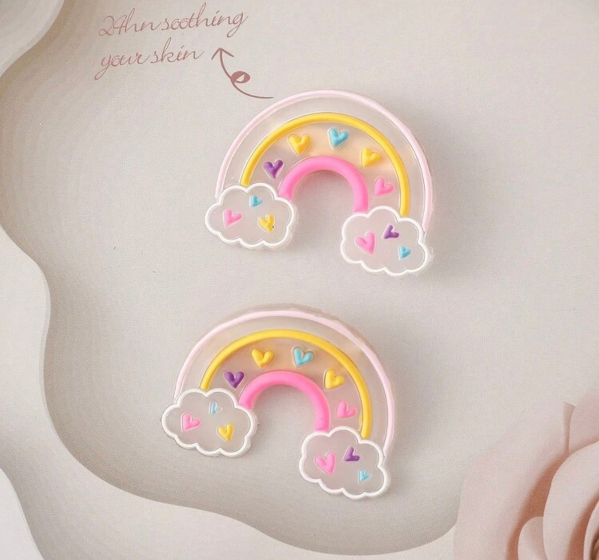 2pcs/Set Rainbow Cloud Hair Clips 3D