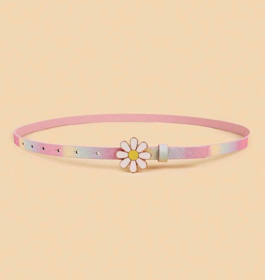 1pc Floral Buckle Thin Waist Belt For Teenagers