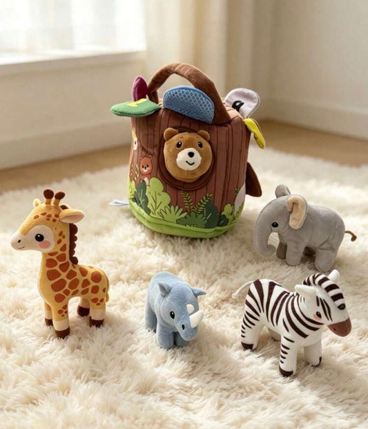 1pc Forest Tree Stump Plush Tree House