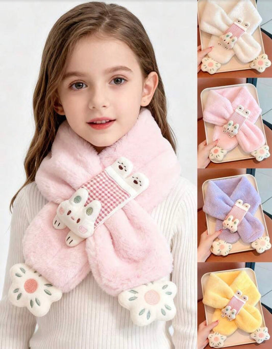 1pc Girls' Rabbit Plush Scarf
