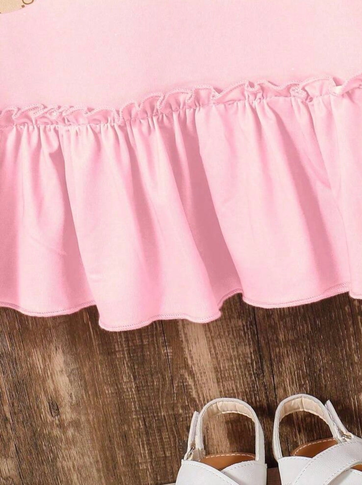 Cartoon Bear Print Loose Dress