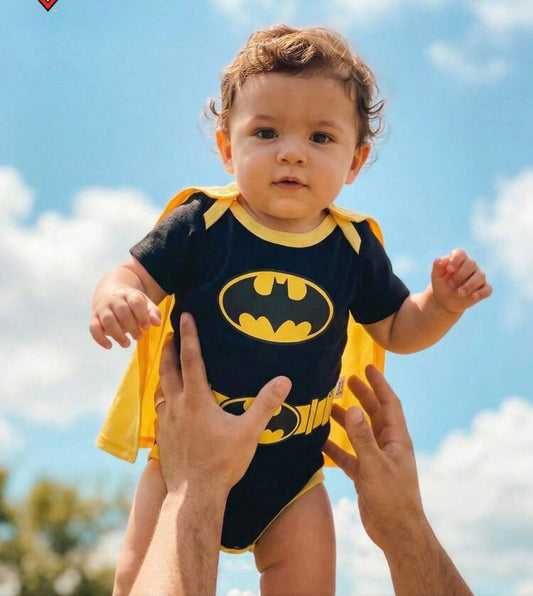 BATMAN Knit Soft Round Neck Short Sleeve Romper