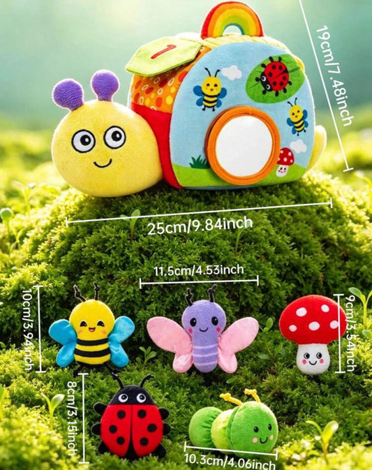 1pc Portable Plush Snail House Toy