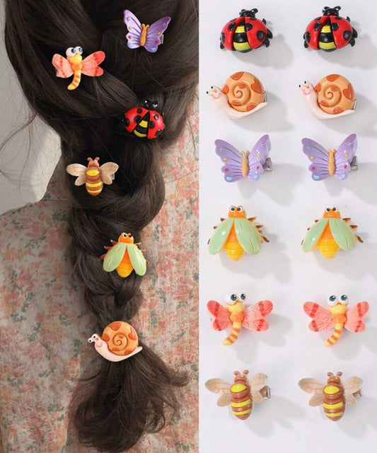 12pcs/Set Girls Shell Starfish Hair Clips