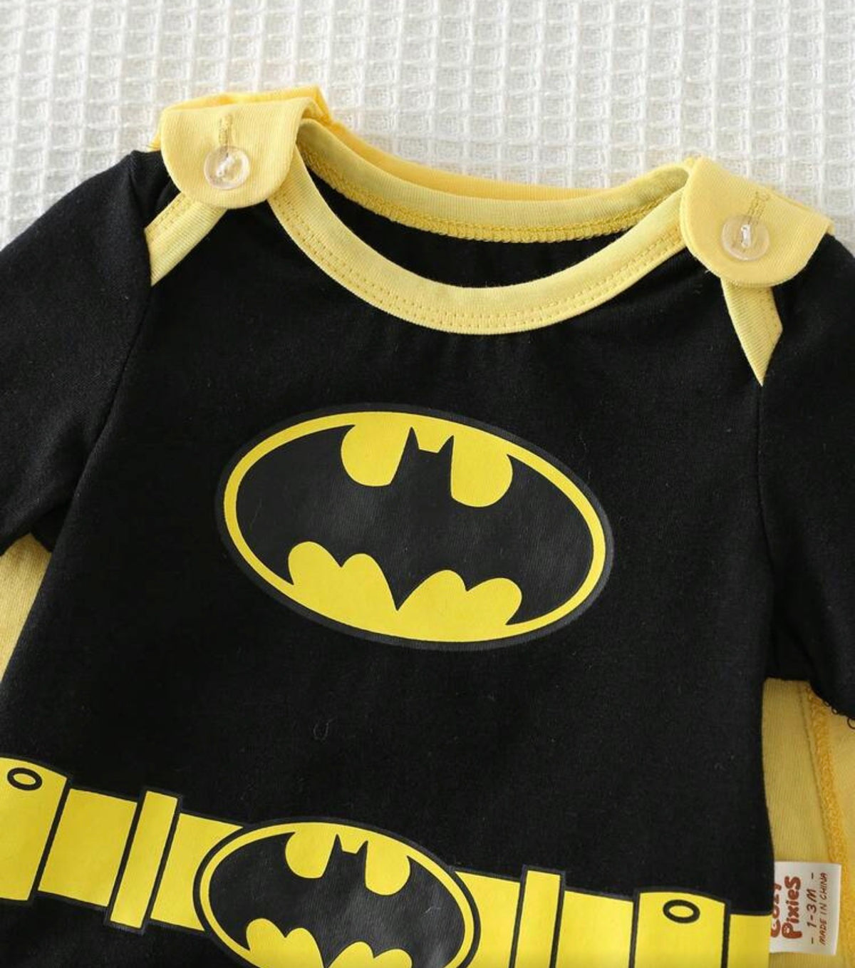 BATMAN Knit Soft Round Neck Short Sleeve Romper