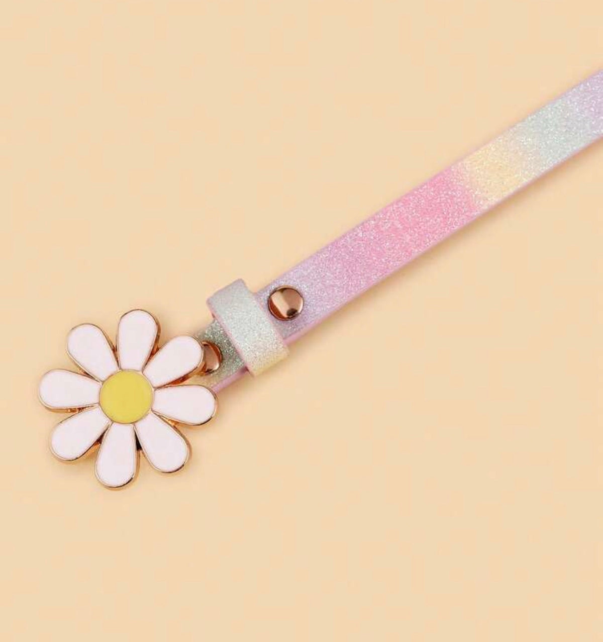 1pc Floral Buckle Thin Waist Belt For Teenagers