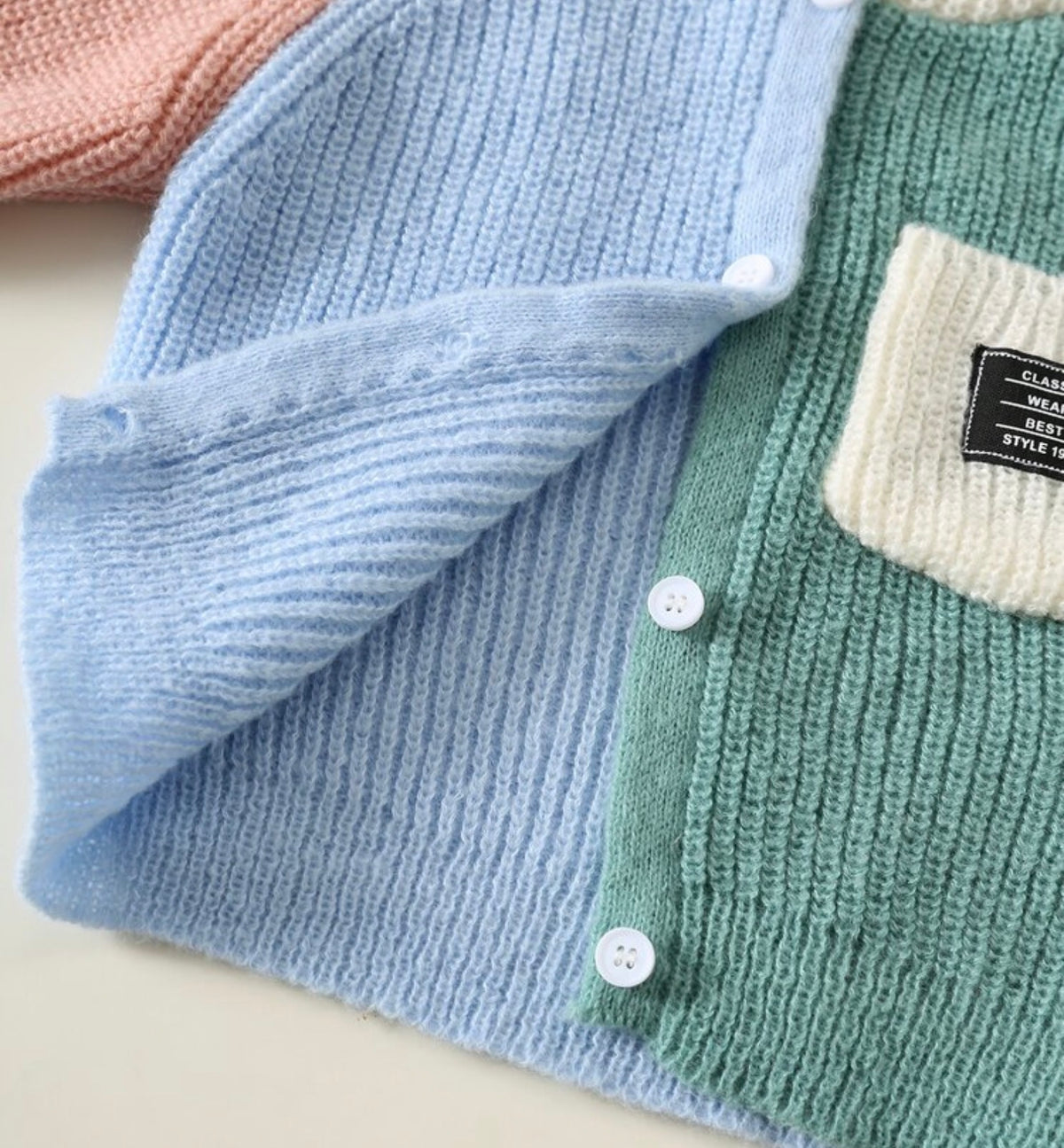 Autumn/Winter Colorful Colorblock Patchwork Knit Hooded Cardigan Sweater