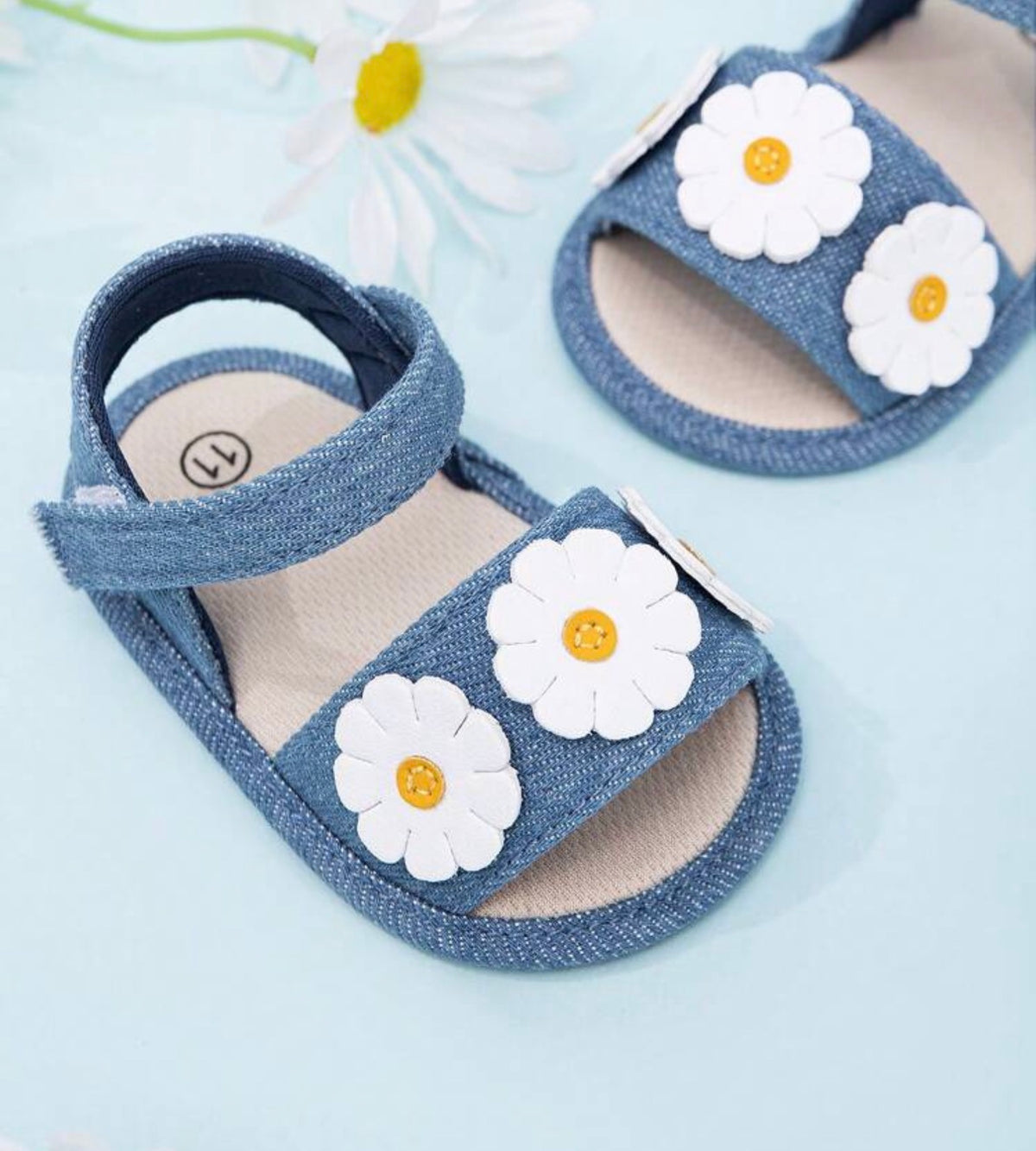 Floral Canvas Soft Bottom Infant Sandals