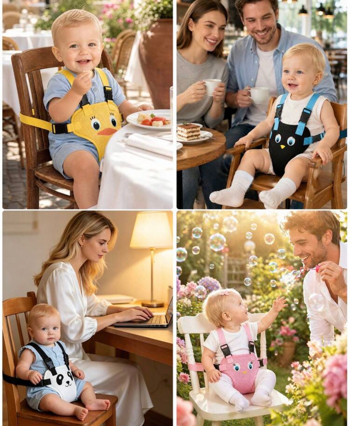 High Chair Adjustable Universal Seat Safety
