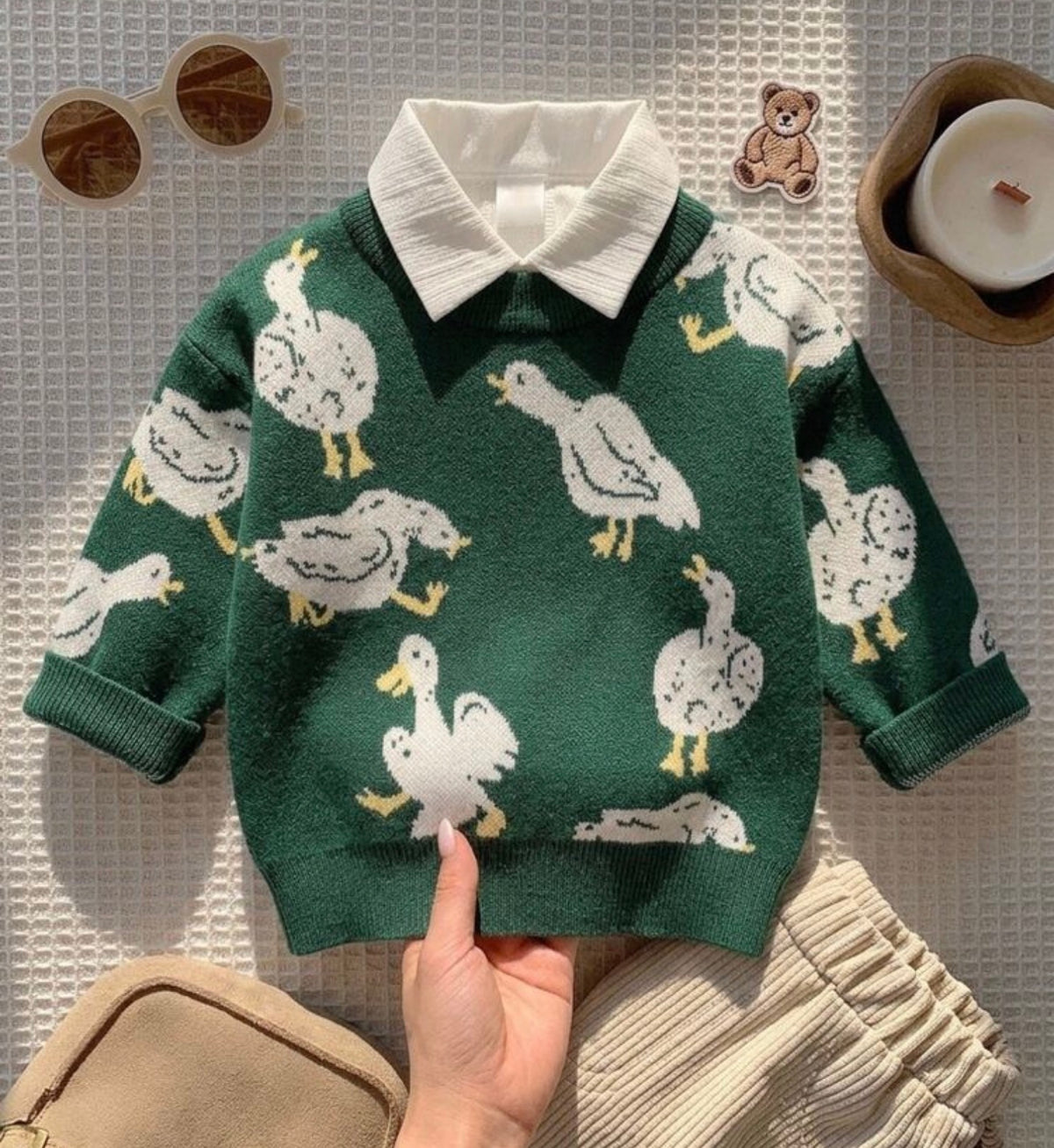 Knitted Long Sleeve Sweater,