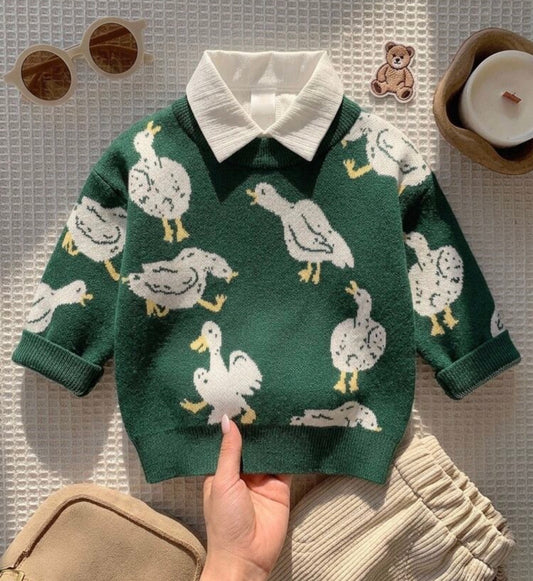 Knitted Long Sleeve Sweater,