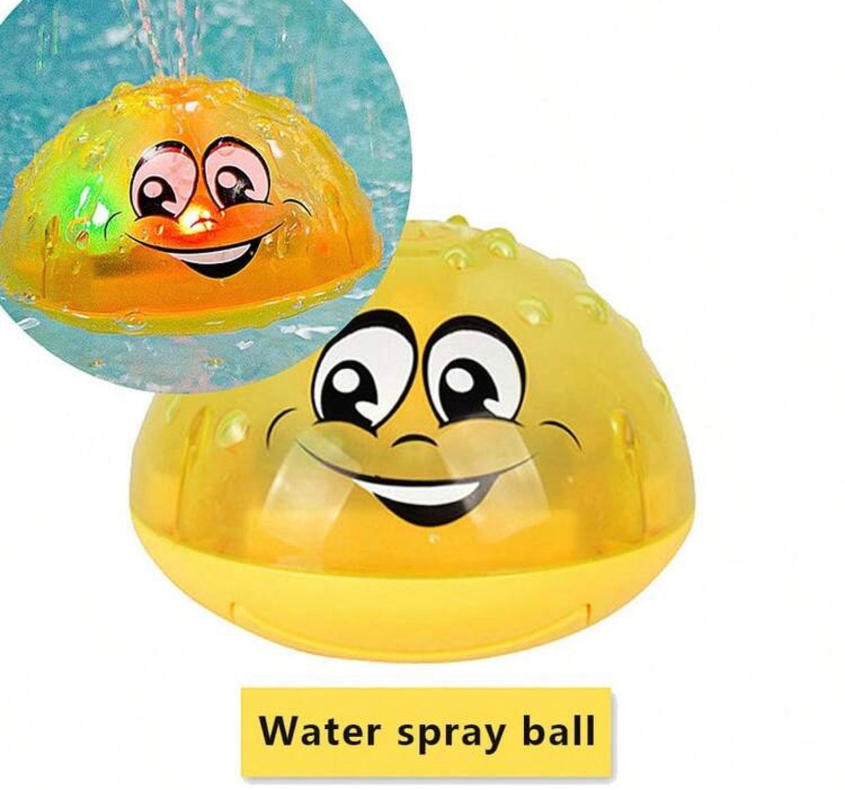 Bath Toy Ball Water Spray Light Rotating Shower Pool Toy Toddler LED Light