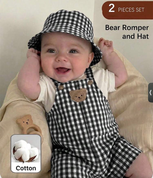 Baby Boy Patch Bear Patch Romper