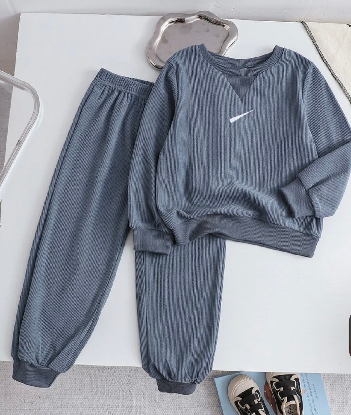 2pcs Crew Neck Sweatshirt + Long Pants