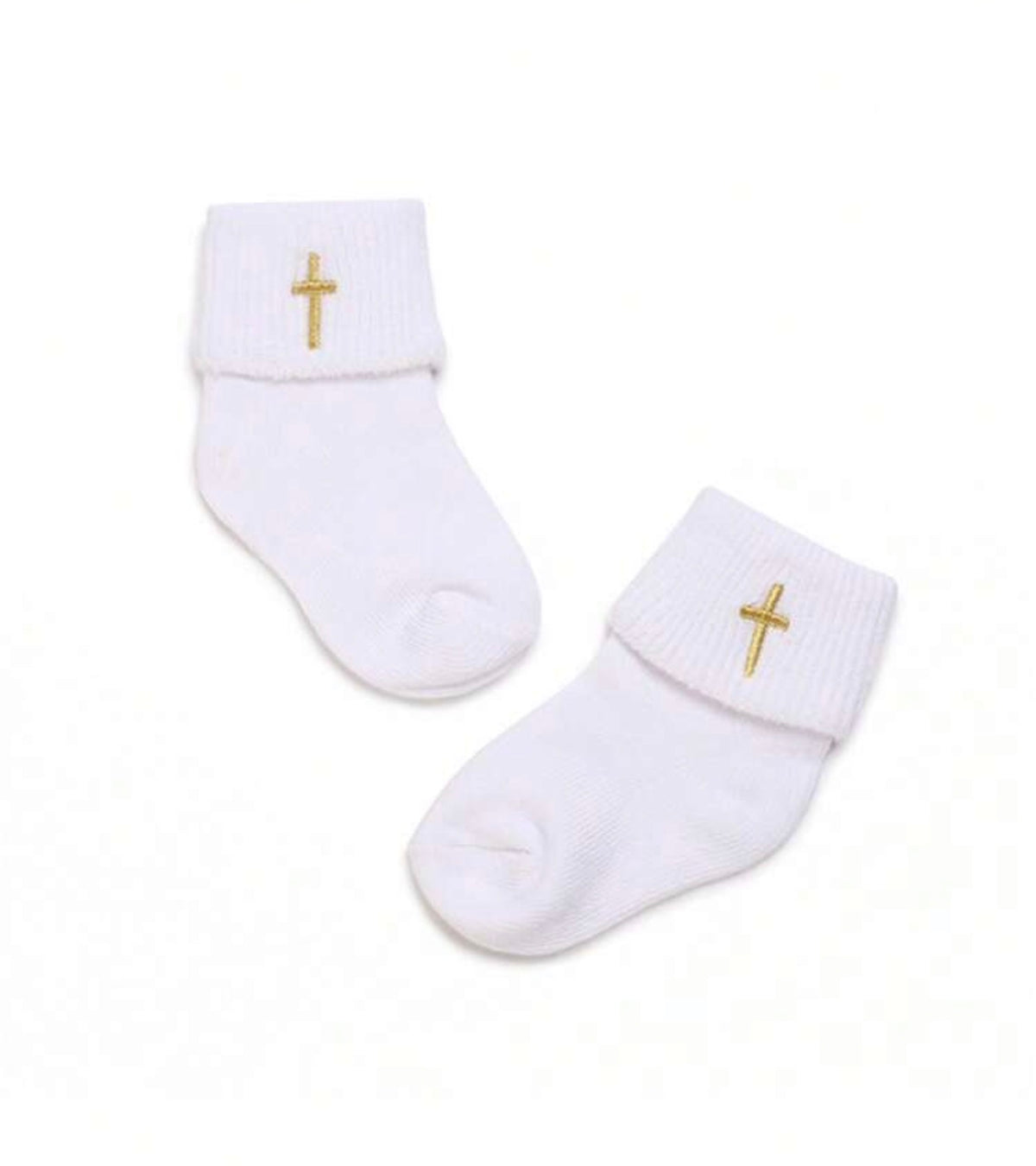Christening Shoes With Flat Soles, Shoe Laces And Socks