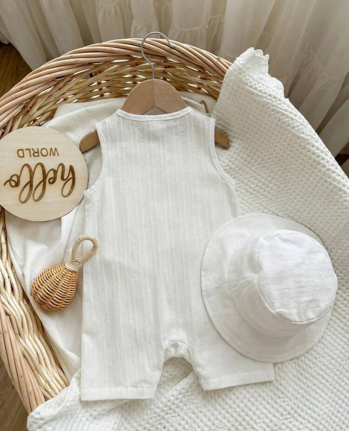 White Sleeveless Romper