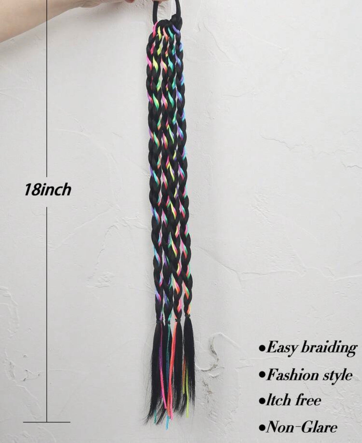 1 Pc/2 Pcs Synthetic Colorful Hip Hop Braided Ponytail Extension -