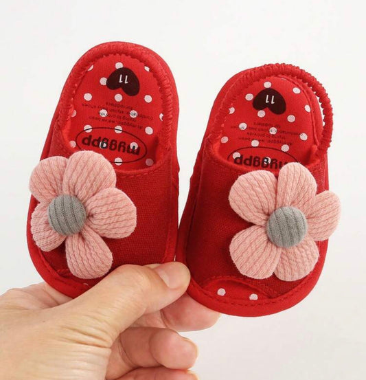 Sandals With Flower Bow Soft Bottom