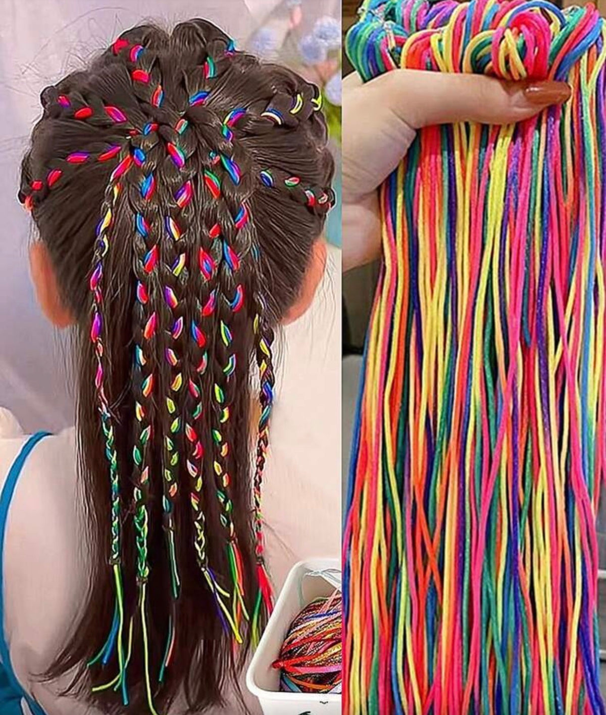 24pcs/Set Colorful Rope Hair Accessories