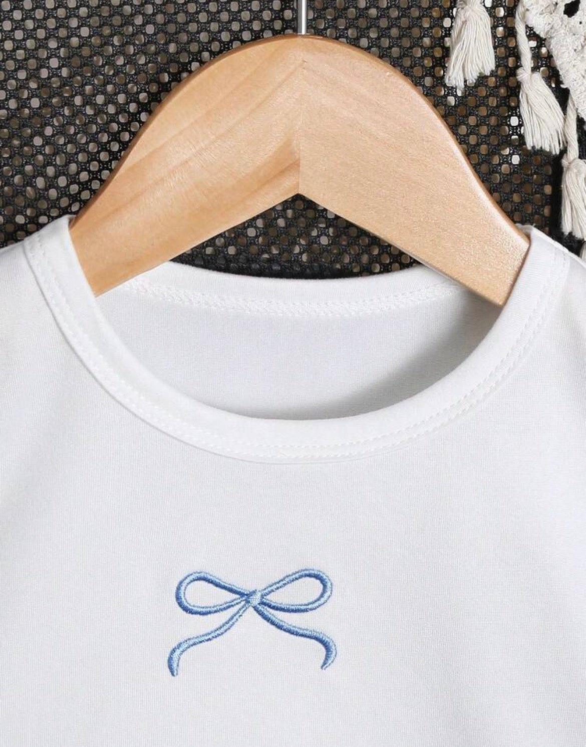 Striped bow T-shirt With Pant