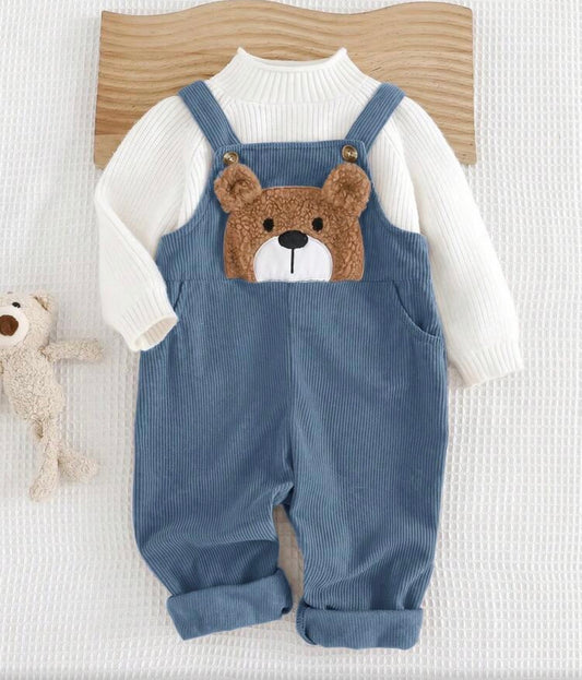 1pc Cartoon Bear Pattern Overall Jumpsuit