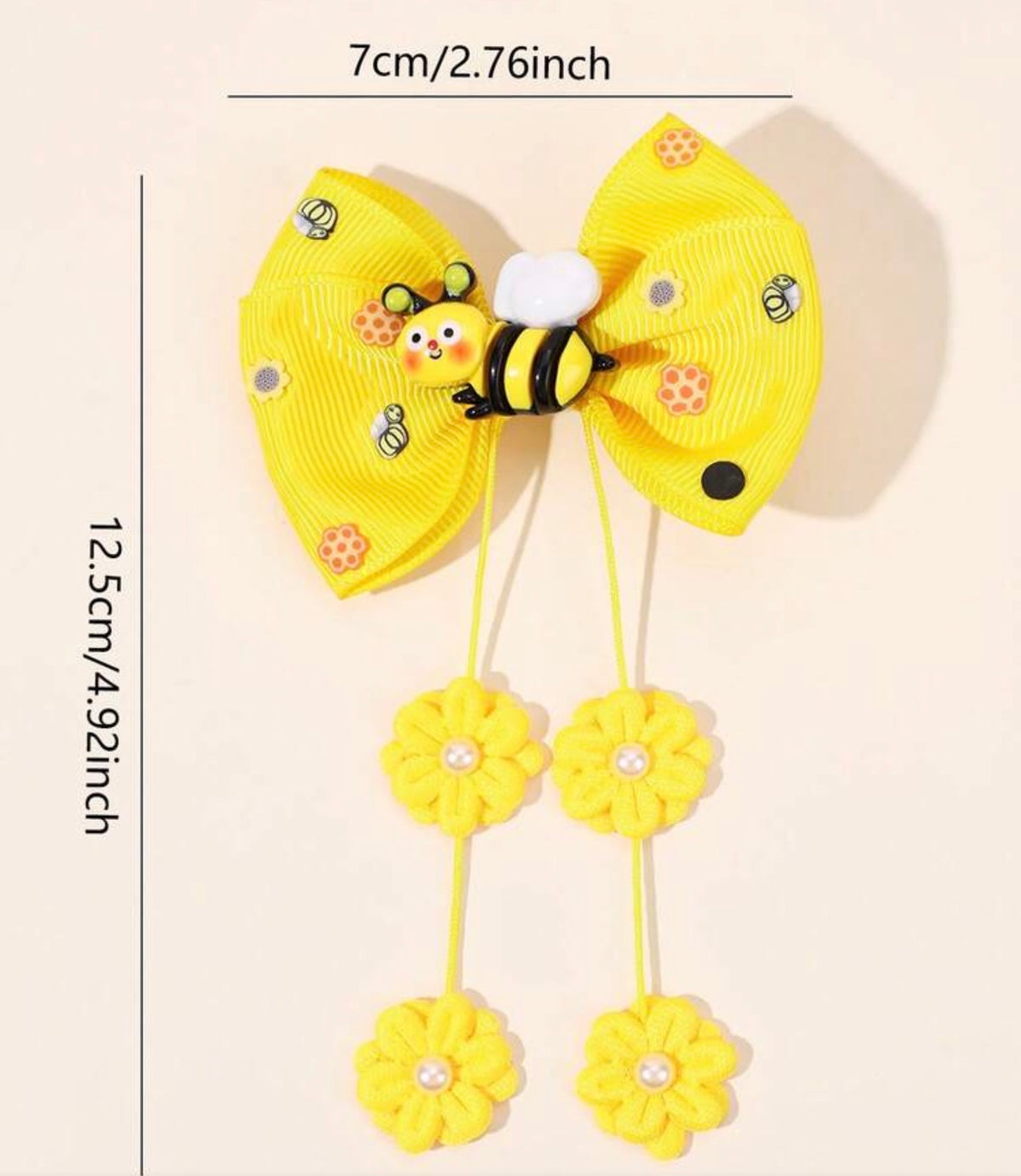 2pcs Ladybug Decorative Bow Hair Clips