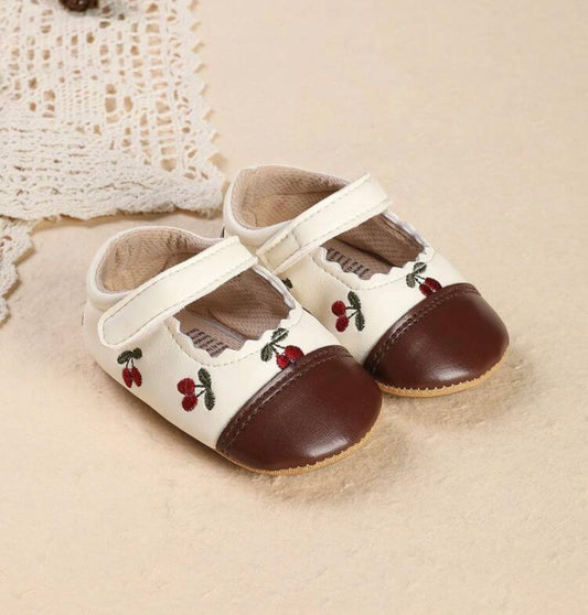 1 Pair Girls Colorblock Cartoon Bow Shoes